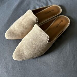 Style & Co. Women's Tan Suede Mules